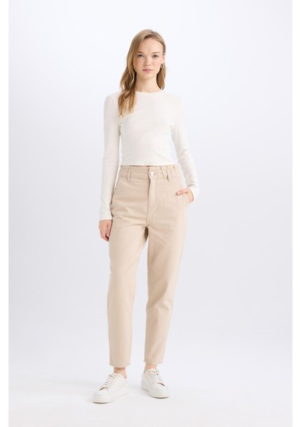 Paperbag Gabardin Kumaş Pantolon Standart Paça Cepli S2790AZ25SP