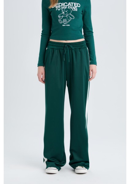 Coool Wide Leg Eşofman Altı Geniş Bol Paça Beli Lastikli Cepli Bağcıklı E2667AX24WN