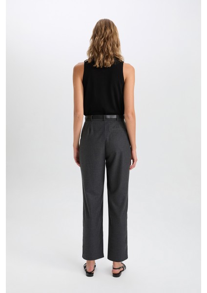 Wide Leg Kışlık Pantolon Yüksek Bel Düz Paça D6877AX24AU