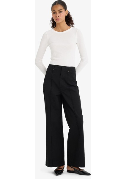 Wide Leg Cepli Yüksek Bel Gabardin Pantolon F1649AX25AU fiyatları