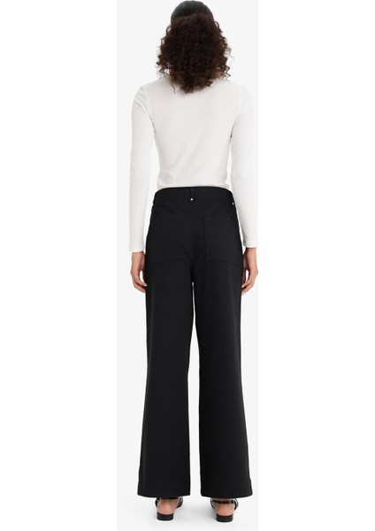 Wide Leg Cepli Yüksek Bel Gabardin Pantolon F1649AX25AU