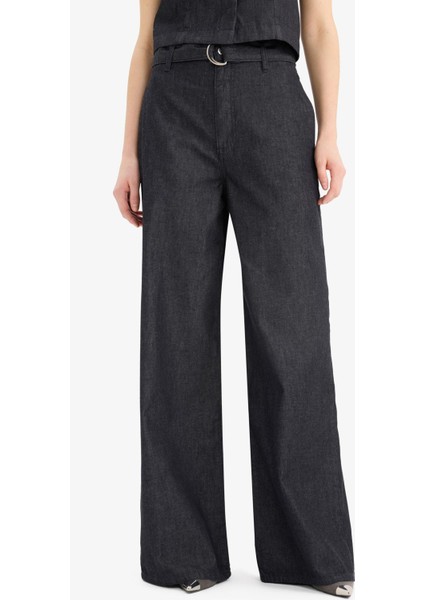 Wide Leg Yüksek Bel Geniş Paça Uzun Jean Pantolon E5794AX25SP fırsatları