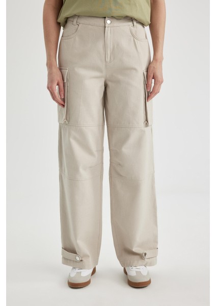 Kargo Cepli Basic Düz Gabardin Pantolon C1670AX24SP indirimleri