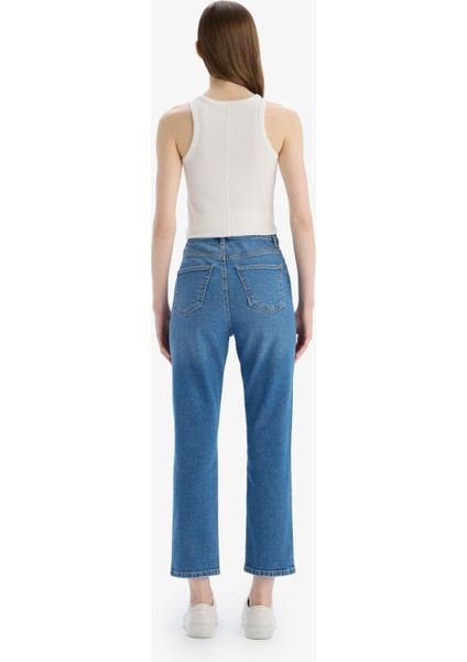 Mary Vintage Straight Fit Yüksek Bel Düz Paça Jean Pantolon D7980AX25SP indirimleri