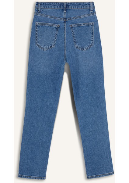 Mary Vintage Straight Fit Yüksek Bel Düz Paça Jean Pantolon D7980AX25SP