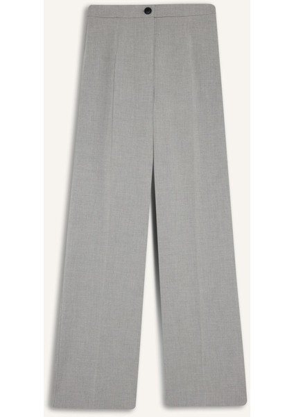 Standart Boy Kumaş Palazzo Pantolon Wide Leg Geniş Bol Paça Basic Düz Yüksek Bel C6402AX25SP