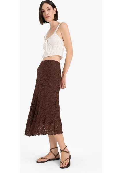 A Kesim Normal Bel Dantel Midi Etek E4812AX25SP fiyatları