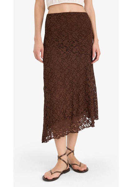 A Kesim Normal Bel Dantel Midi Etek E4812AX25SP fırsatları