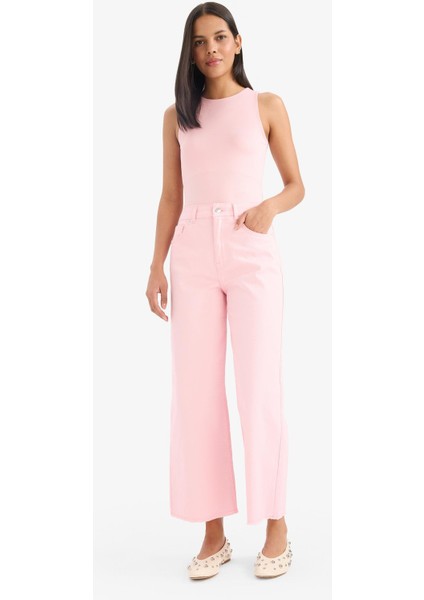 Culotte Gabardin Kumaş Pantolon Yüksek Bel Geniş Paça C7535AX25SP fiyatları