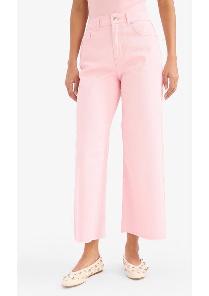 Culotte Gabardin Kumaş Pantolon Yüksek Bel Geniş Paça C7535AX25SP fırsatları