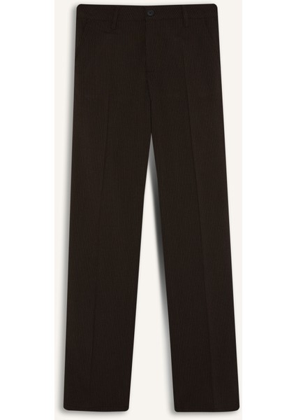 Afra x Defacto Straight Fit Kumaş Pantolon Çift Cepli Normal Bel Standart Boy E4660AX25SP