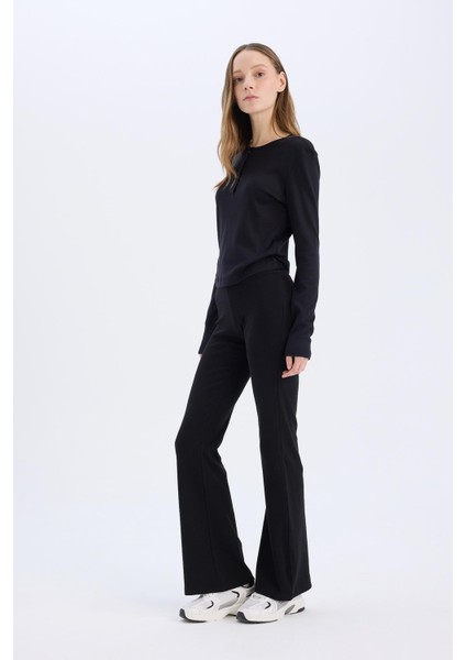 Coool Flare Fit Esnek Belli İspanyol Paça Ribana Pantolon E0628AX25SP fiyatları