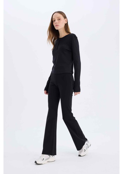 Coool Flare Fit Esnek Belli İspanyol Paça Ribana Pantolon E0628AX25SP modelleri