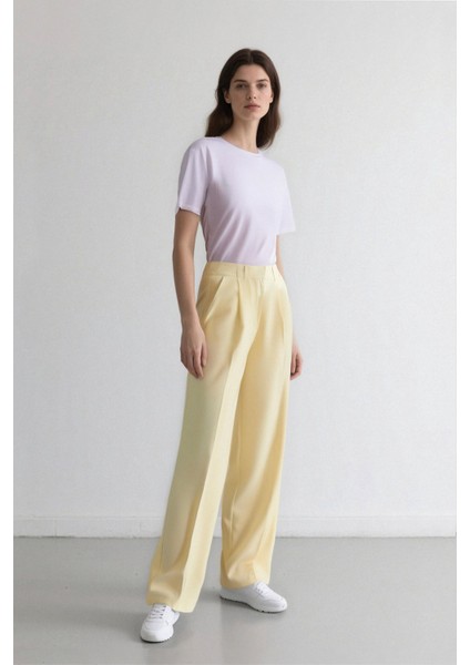 Afra x Defacto Wide Leg Tensel Kumaş Pantolon Cepli Yüksek Bel Geniş Paça A1138AX25SP fiyatları