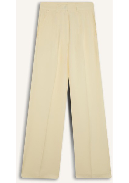 Afra x Defacto Wide Leg Tensel Kumaş Pantolon Cepli Yüksek Bel Geniş Paça A1138AX25SP