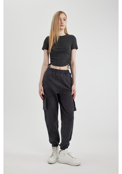 Coool Basic Düz Beli Paçası Lastikli Kargo Cepli Jogger Eşofman Altı C1443AX24SP modelleri