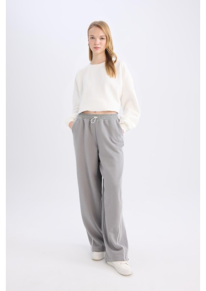 Coool Beli Lastikli Wide Leg Geniş Bol Paça Eşofman Altı E0163AX24WN