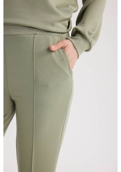 Regular Fit Beli Lastikli Cepli Basic Düz Pantolon E1954AX25SP indirimleri