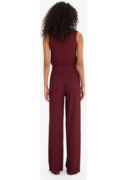 Wide Leg Geniş Bol Paça Bürümcük Pantolon D3570AX25AU