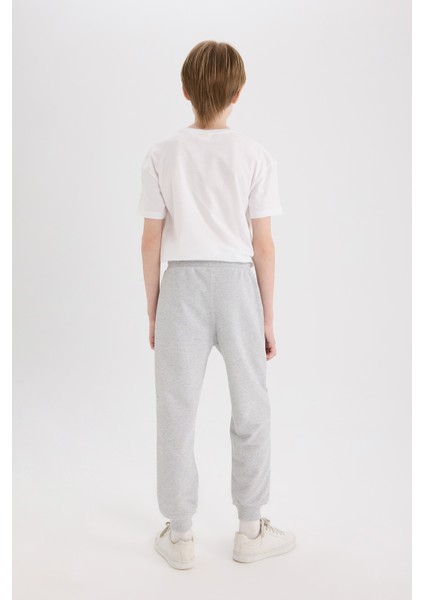 Erkek Çocuk Beli Paçası Lastikli Pike Basic Düz Eşofman Altı B5755A825SP