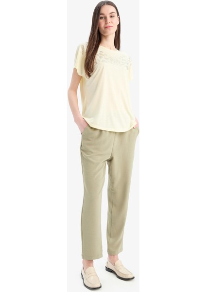 Straight Fit Cepli Basic Düz Aerobin Pantolon E6769AX25SP fırsatları