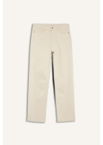 Comfort Straight Yüksek Bel Bilek Boy Jean Pantolon F0064AX25SM