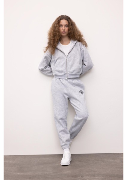 Coool Jogger Eşofman Altı Baskılı Beli Paçası Lastikli Cepli Basic Düz X5391AZ24WN