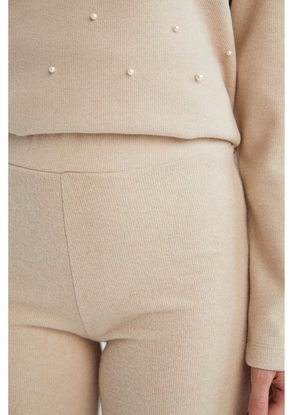Triko Pantolon Wide Leg Geniş Bol Paça Selanik Kumaş Basic Düz D0361AX24AU indirimleri