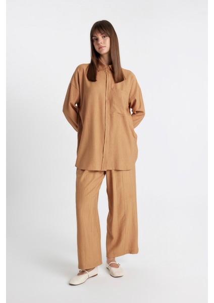 Geniş Paça Basic Düz Harem Pantolon C6483AX24SM fırsatları