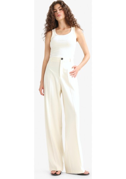 Straight Fit Fleto Cepli Normal Bel Standart Boy Pantolon F6214AX25AU