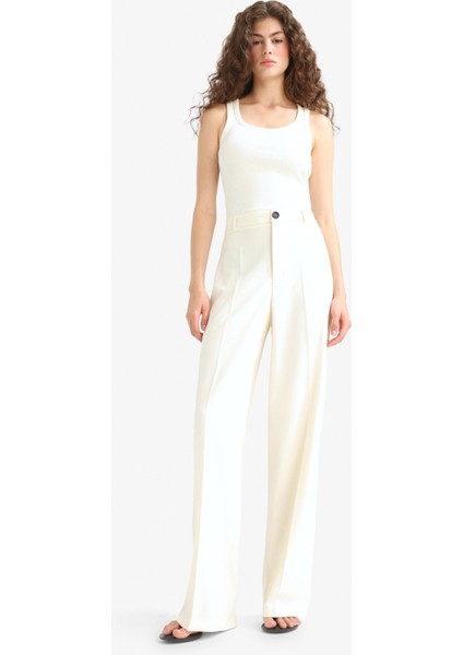 Straight Fit Fleto Cepli Normal Bel Standart Boy Pantolon F6214AX25AU fiyatları