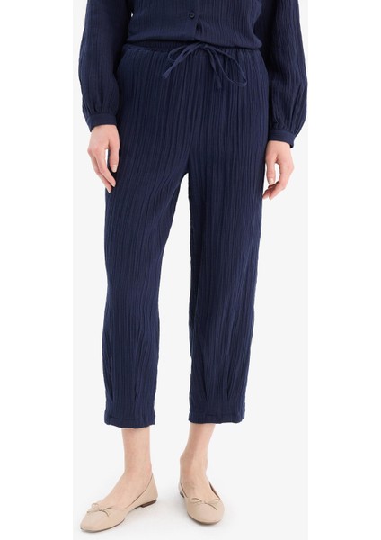 Basic Düz Cepli Müslin Harem Pantolon E5359AX25SP fırsatları