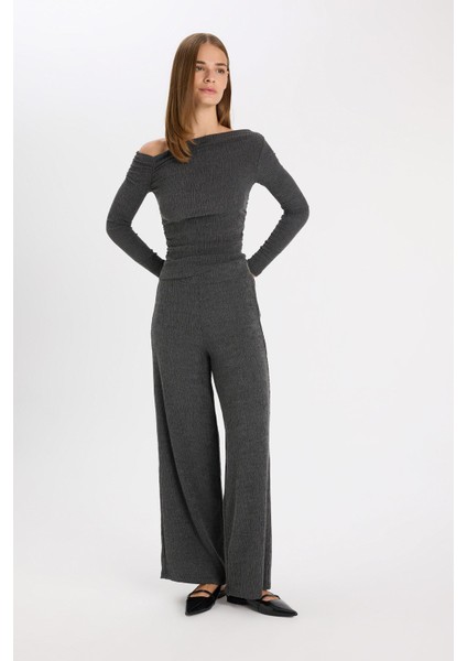 Wide Leg Bürümcük Pantolon