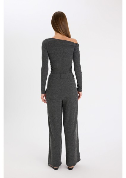 Wide Leg Bürümcük Pantolon