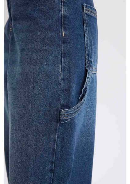 Baggy Fit Yüksek Bel Uzun Jean Yıkamalı Pantolon D0748ax25sp