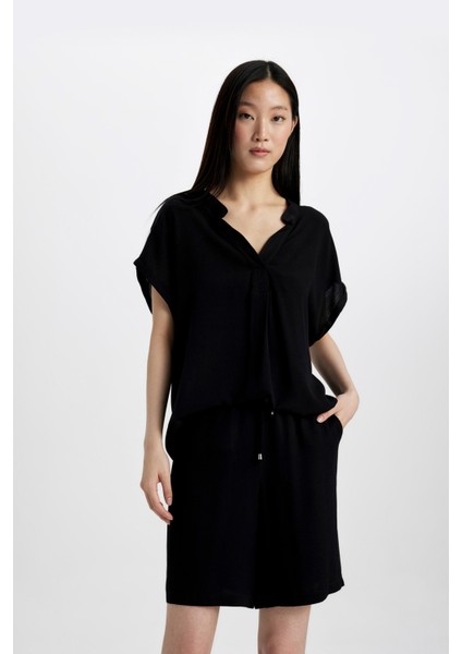 Yüksek Bel Kısa Paça Belmando Basic Düz Şort I6760AZ24HS fırsatları