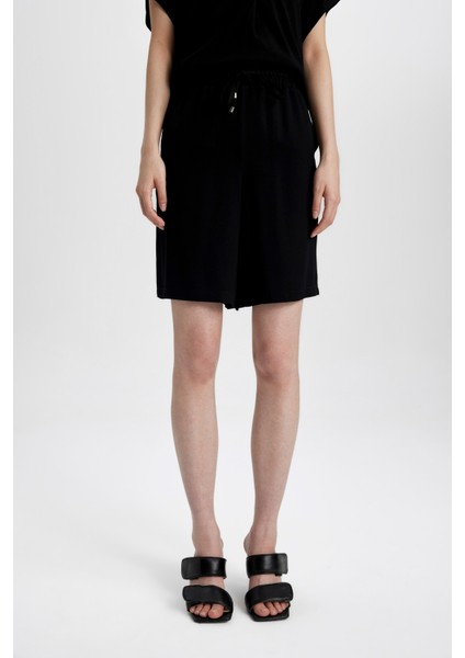 Yüksek Bel Kısa Paça Belmando Basic Düz Şort I6760AZ24HS indirimleri