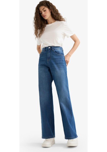 Relax Fit Yüksek Bel Uzun Jean Pantolon C9615AX24WN modelleri