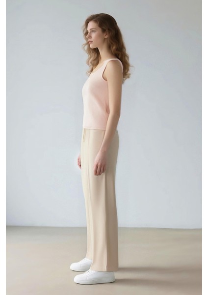 Wide Leg Pensli Kumaş Pantolon Normal Bel Geniş Cepli Bol Paça E2470AX24WN fırsatları