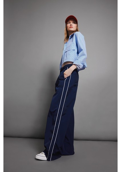 Coool Wide Leg Geniş Bol Paça Normal Bel Palazzo Pantolon Cepli Şerit Detaylı D4404AX24AU fiyatları