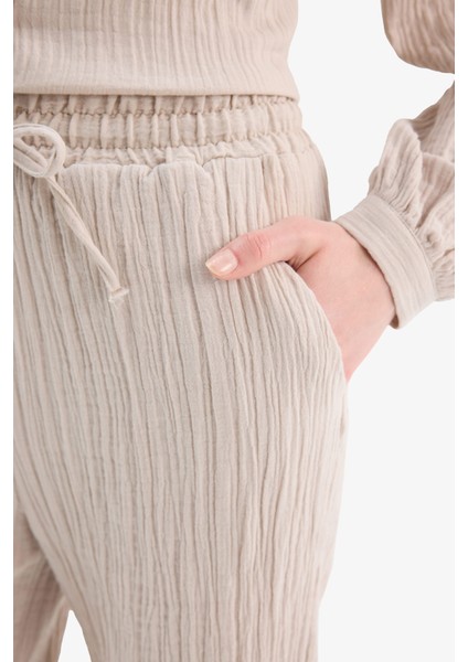 Basic Düz Cepli Müslin Harem Pantolon E5359AX25SP indirimleri