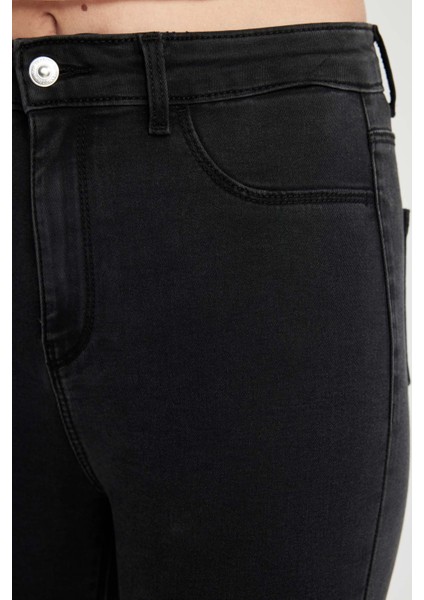 Jegging Yüksek Bel Bilek Boy Dar Paça Basic Düz Jean Pantolon B7498AX24AU indirimleri