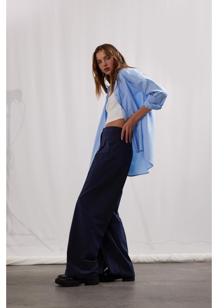 Wide Leg Yüksek Bel Standart Boy Kumaş Pantolon C6402AX25SP modelleri