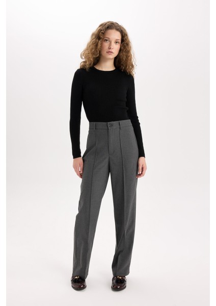 Wide Leg Klasik Kumaş Pantolon Normal Bel Geniş Paça Standart Boy E1518AX24WN fiyatları