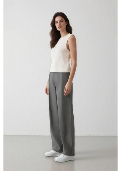 Wide Leg Pensli Klasik Palazzo Pantolon Geniş Bol Paça Basic Düz Uzun Boy Yüksek Bel Cepli modelleri