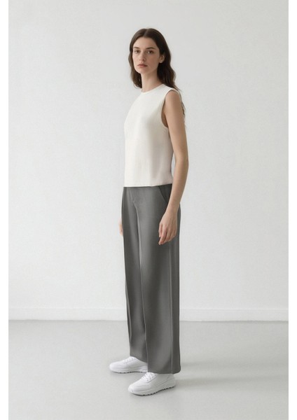 Wide Leg Pensli Klasik Palazzo Pantolon Geniş Bol Paça Basic Düz Uzun Boy Yüksek Bel Cepli fırsatları