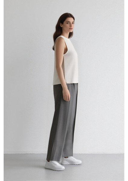 Wide Leg Pensli Klasik Palazzo Pantolon Geniş Bol Paça Basic Düz Uzun Boy Yüksek Bel Cepli indirimleri