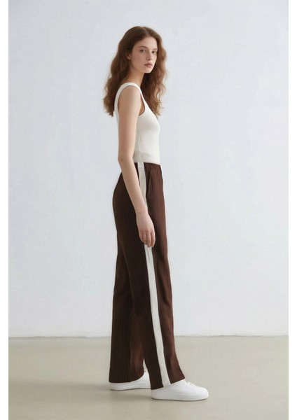 Coool Wide Leg Çizgili Kumaş Palazzo Pantolon Normal Bel E6102AX25SP indirimleri