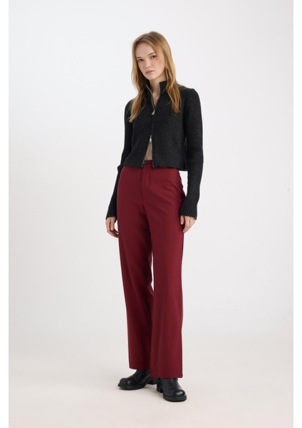 Wide Leg Kumaş Pantolon Geniş Bol Paça Yüksek Bel Basic Düz Standart Boy E1043AX24WN modelleri