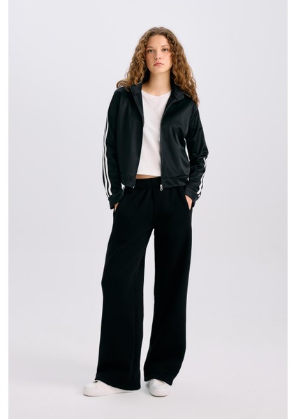 Regular Fit Kalın Eşofman Altı Beli Lastikli Basic Düz Geniş Bol Paça E4900AX24CW